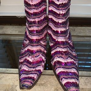 Jeffery Campbell sequins boots
